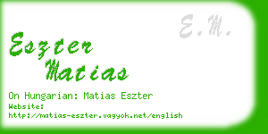 eszter matias business card